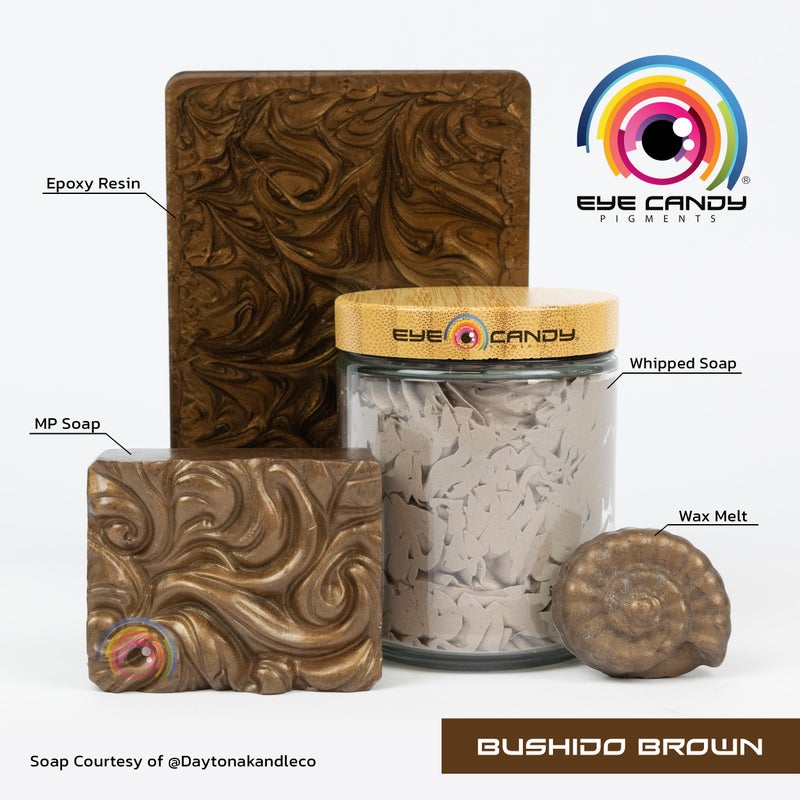 Eye Candy Pigments Premium Brown Mica Powder - Bushido Brown (50gr) - for Epoxy, Resin, Soap, Paint, Woodworking, Acrylic Pouring, Bath Bombs, Fishing Lures - DIY Arts and Crafts Additive - Image 3